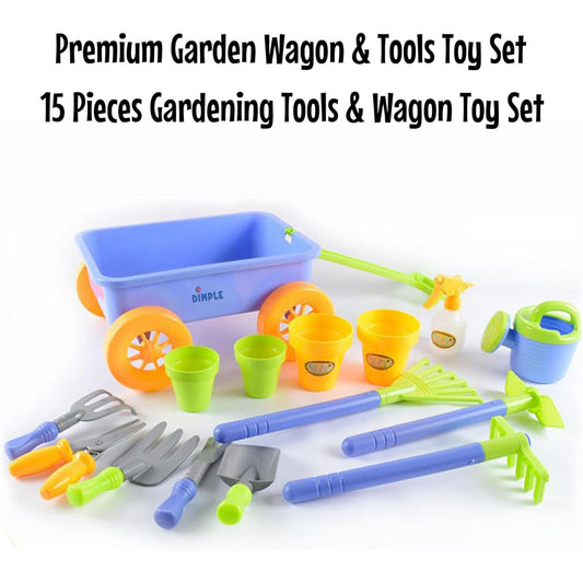 Dimple blue tools set with non-slip handles for little hands
