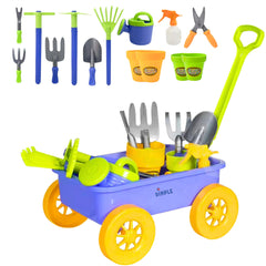 Dimple garden wagon blue, ideal for outdoor play and toy transport