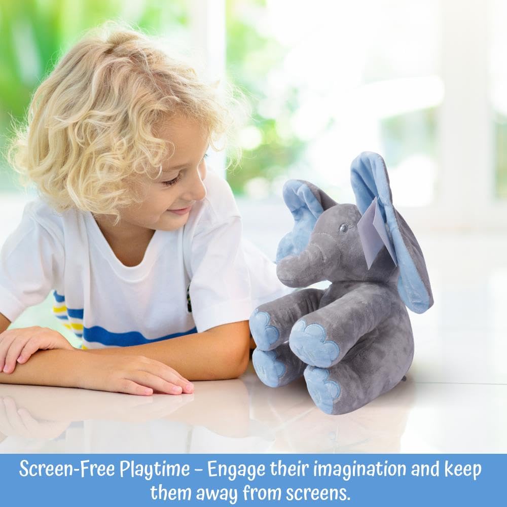 Dimple Kyle Elephant Toy baby-friendly playtime moment.