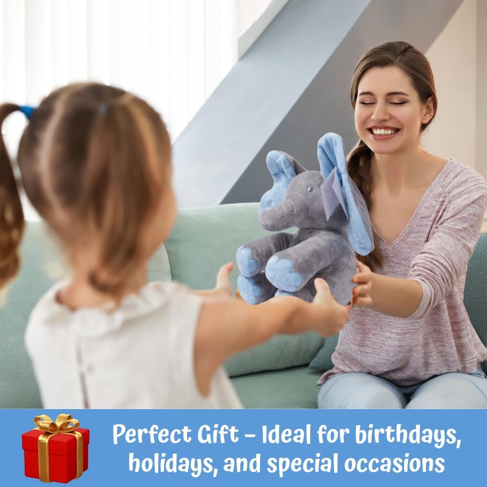 Dimple Kyle elephant toy is travel-friendly for on-the-go families