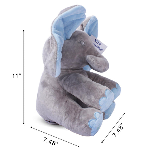 Dimple Kyle Peek-a-Boo Elephant Toy left-foot peek mode for surprise eyes.