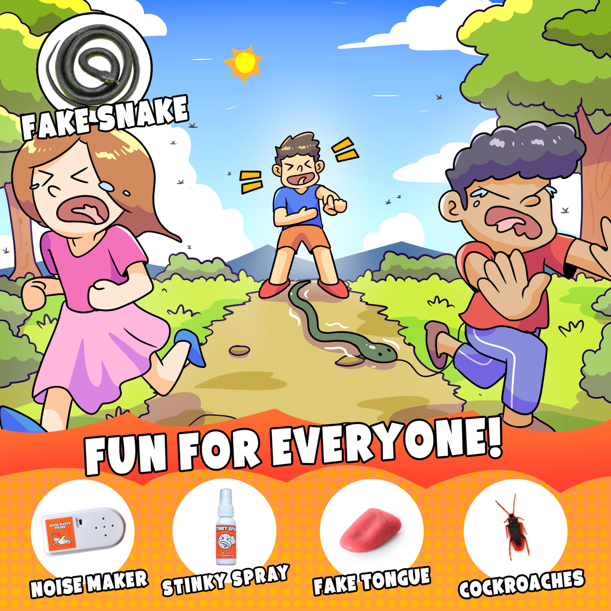 DIMROM Prank Kit gift: a memorable gag gift for kids and prank lovers.