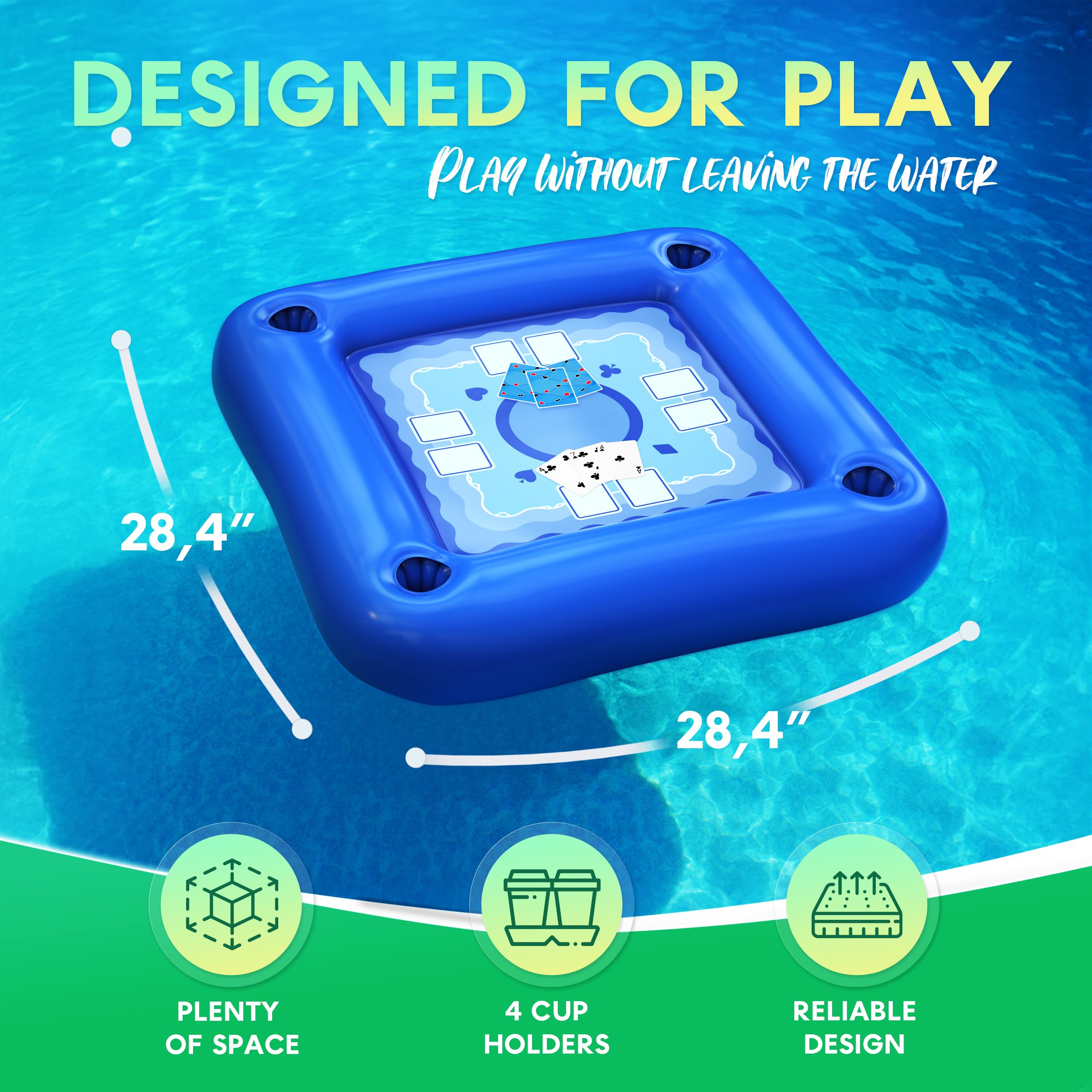 DIMROM waterproof playing cards withstand splashes for durable pool games