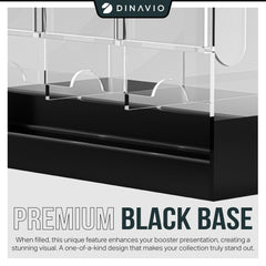 Dinavio Crafthouse crystal-clear acrylic display showing boosters clearly.