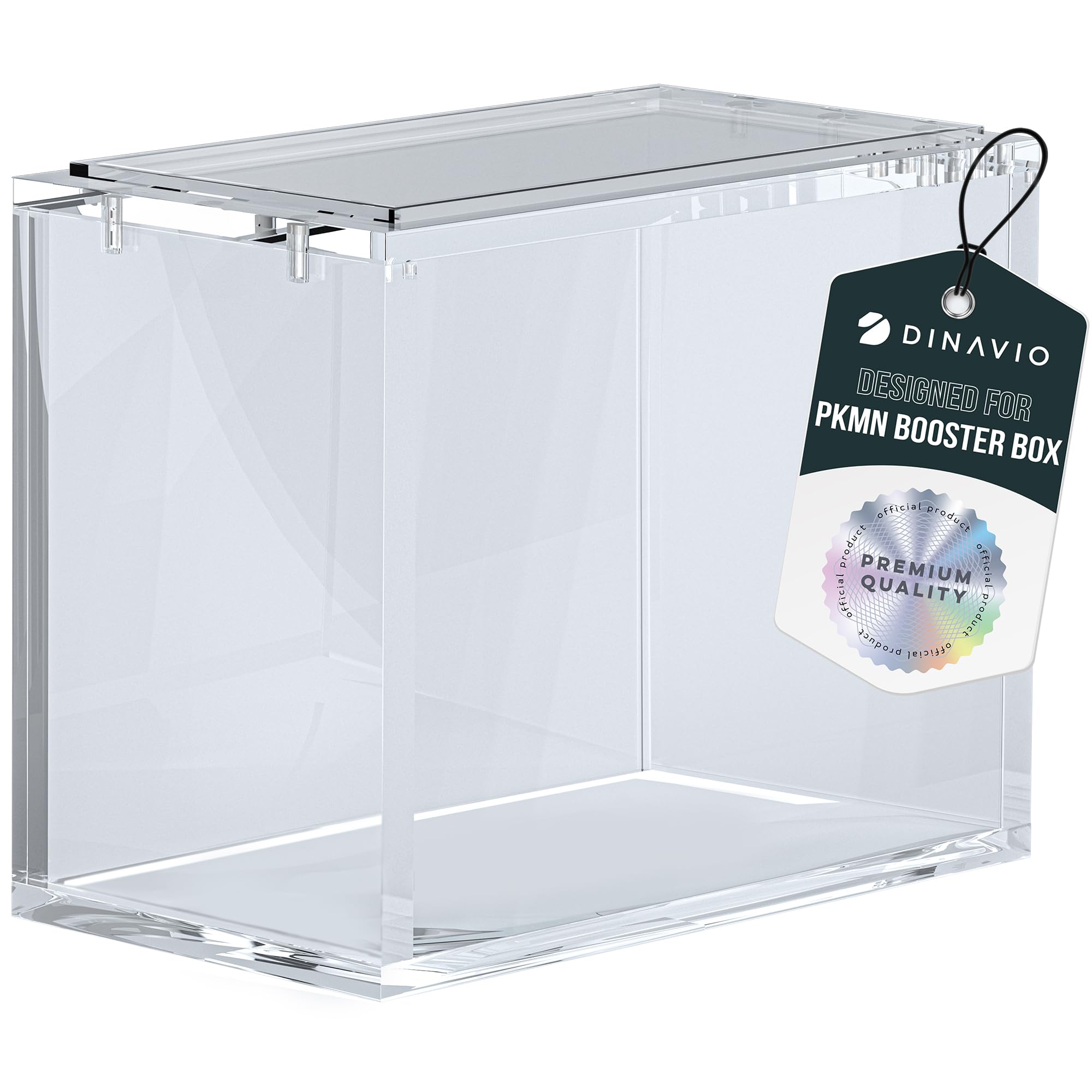 Dinavio Crafthouse PKMN booster box case front view with crystal-clear acrylic for display