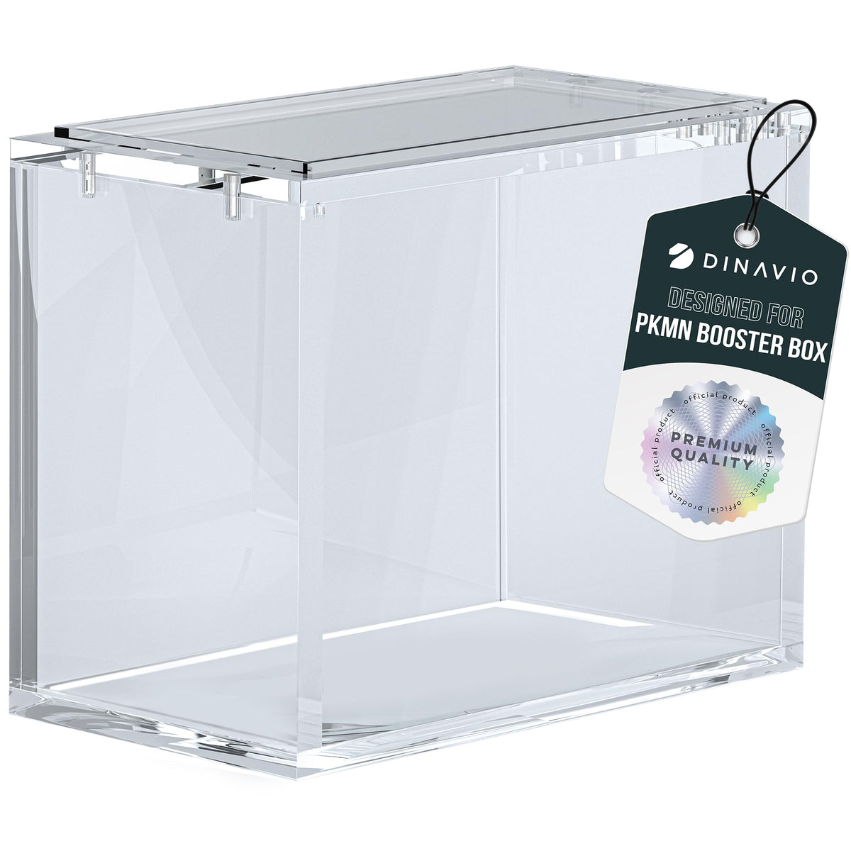 Dinavio Crafthouse PKMN booster box case front view with crystal-clear acrylic for display