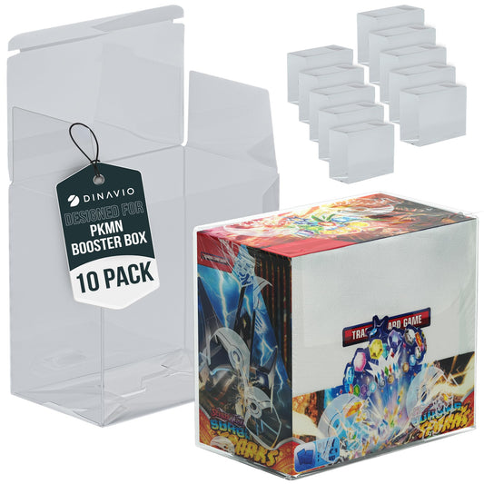 Dinavio Crafthouse PKMN booster box protector in clear display protects boosters from dust.