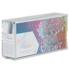 Dinavio Crafthouse Prismatic Evolutions acrylic display case with magnetic lid for dust-free presentation.
