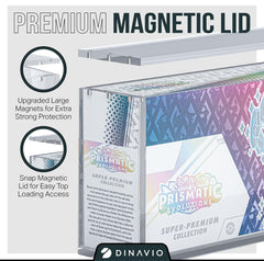 Crystal-clear acrylic offers pristine visibility of the Prismatic Evolutions SPC box.