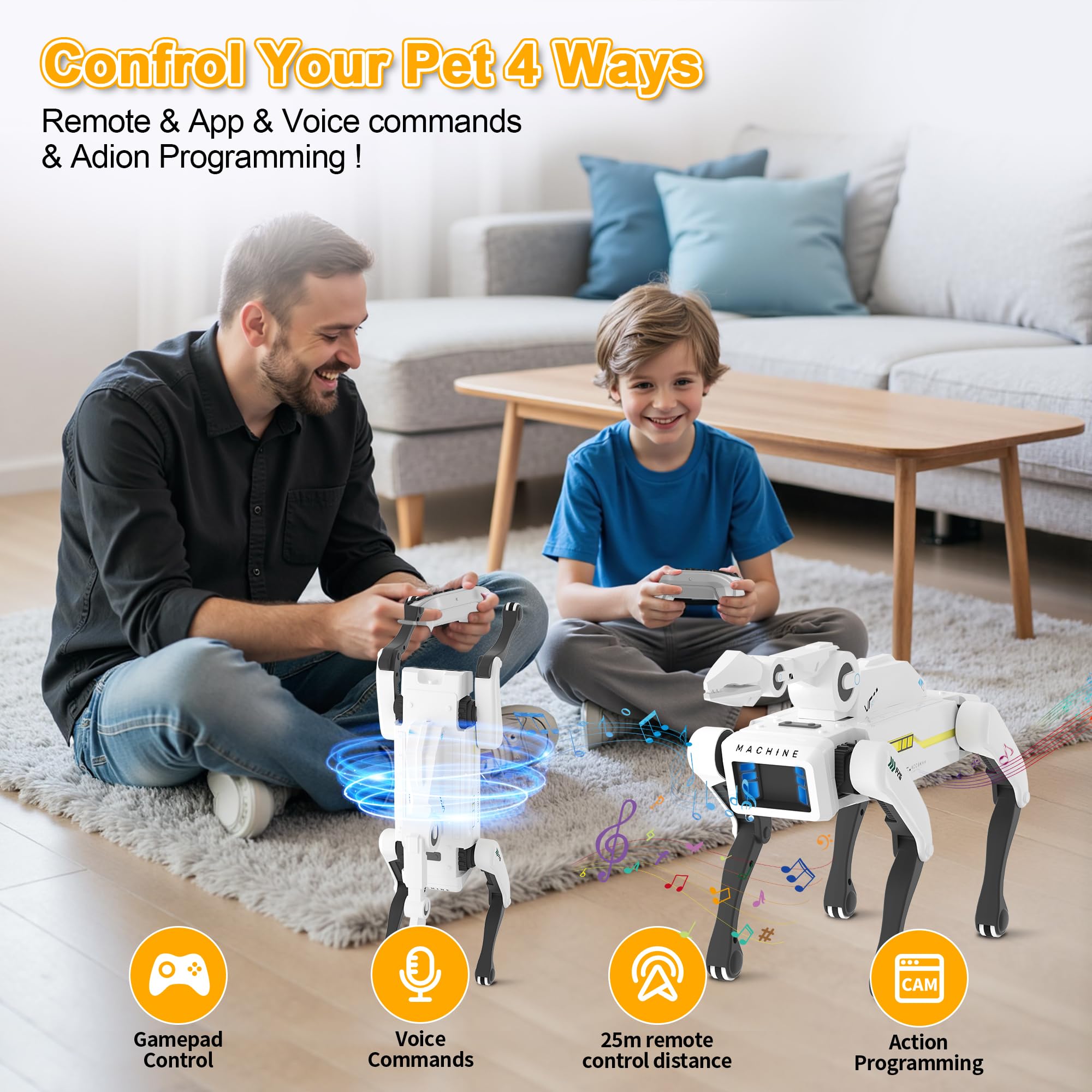 Dingdongwu Robot Dog action-examples show versatile movements.