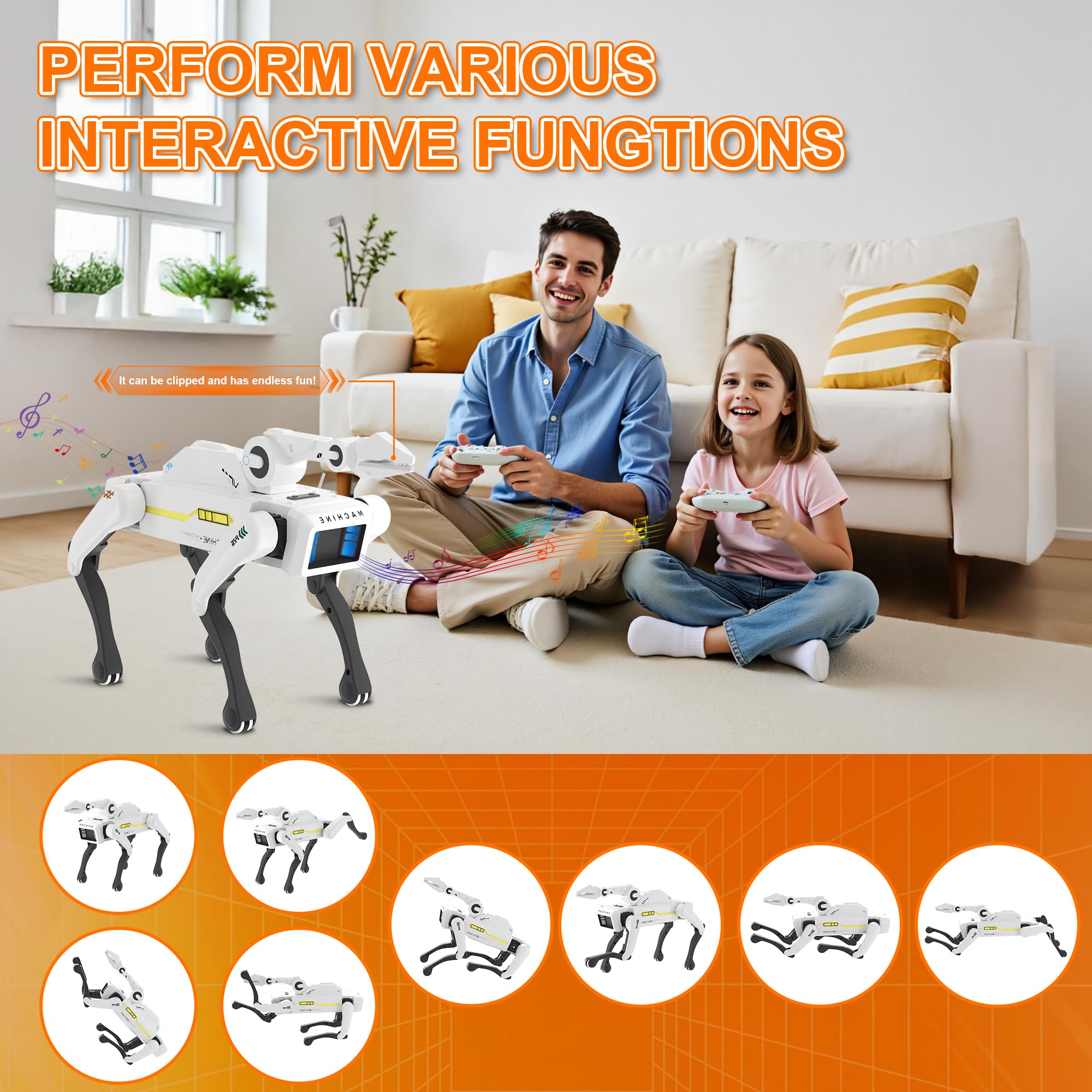 Dingdongwu Robot Dog remote-control shot shows responsive play.