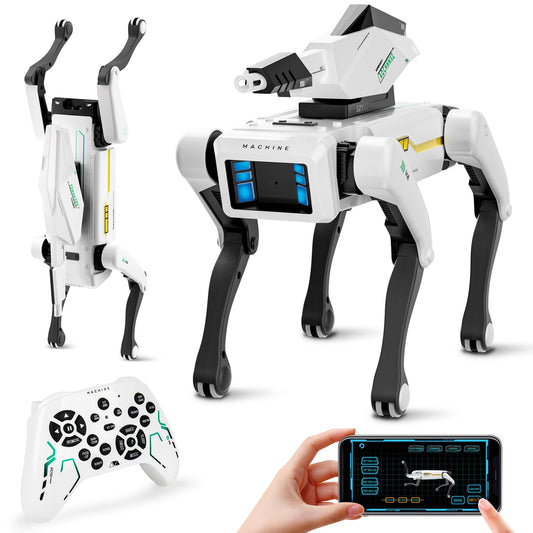 Dingdongwu Shoot Robot Dog action demonstrates dynamic moves for imaginative, interactive play.