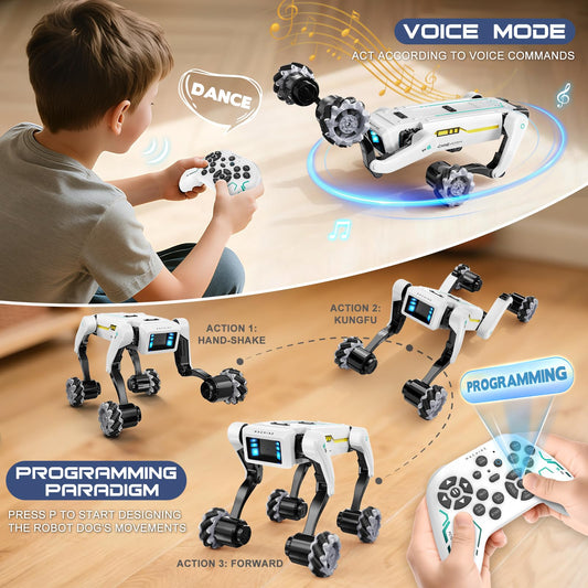 Dingdongwu Smart Robot Dog performing bionic actions for lifelike fun.