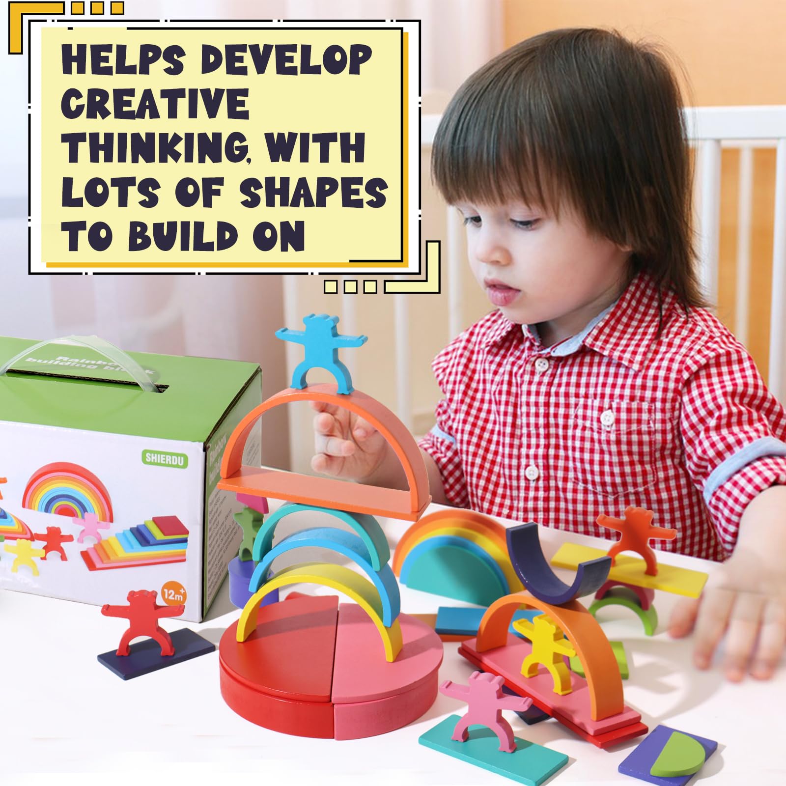 Dinhon blocks sturdy and travel-friendly for on-the-go learning