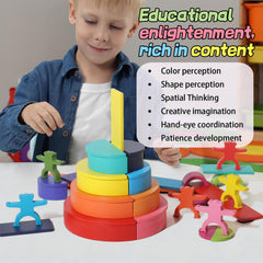 Dinhon stacking dolls invite social play and cooperative imaginative storytelling