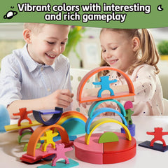 Dinhon rainbow pieces support color recognition during sorting and problem-solving activities