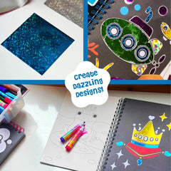 DINO MINI Foil4Fun coloring pages add color while foil accents sparkle.