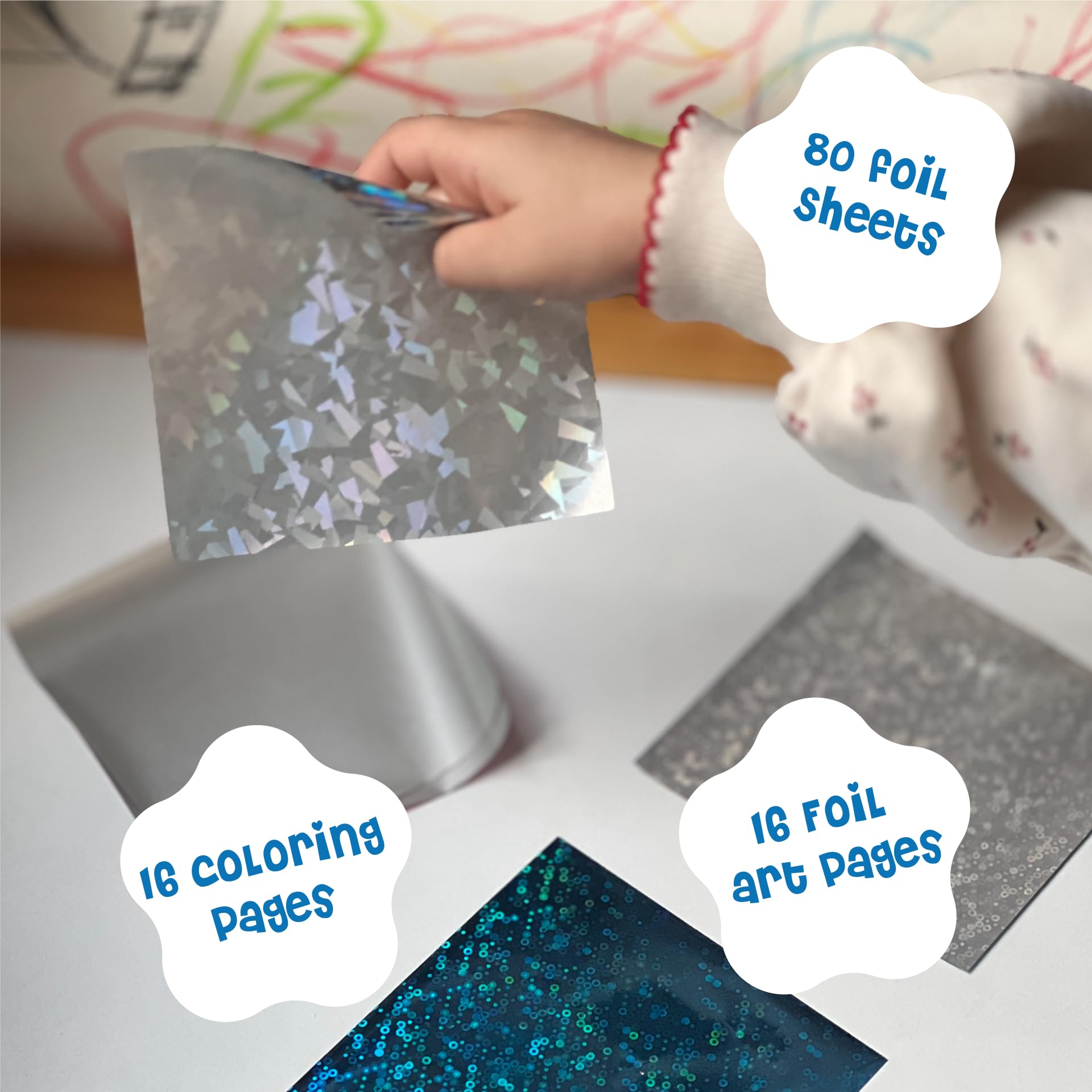 DINO MINI Foil4Fun spiral-bound book for easy, portable craft sessions.