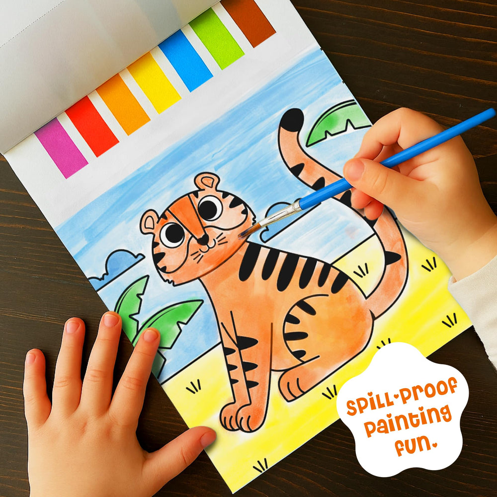 DINO MINI seven-color blocks highlight vibrant hues for creative coloring sessions.