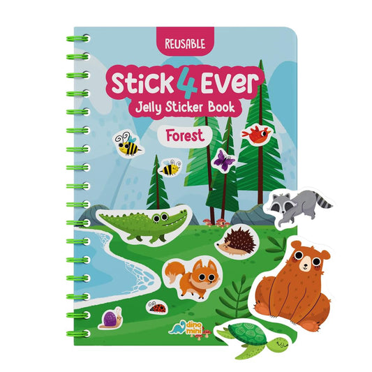 Dino Mini Stick4Ever Forest sticker book cover showcases durable travel design