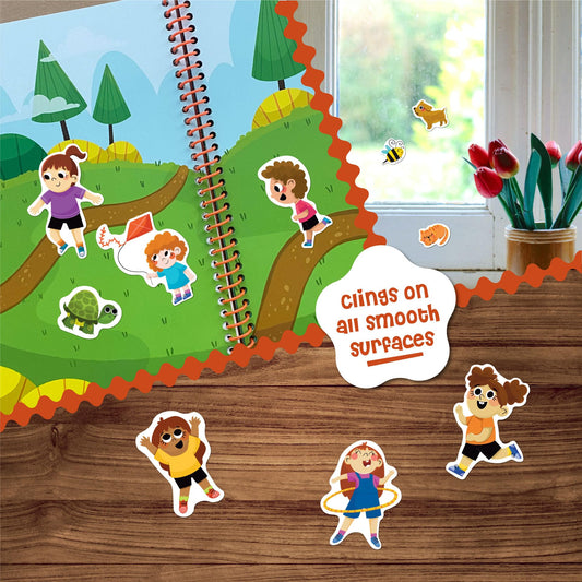 DINO MINI Stick4Ever Jelly Stickers close-up, 50 reusable stickers for mess-free play