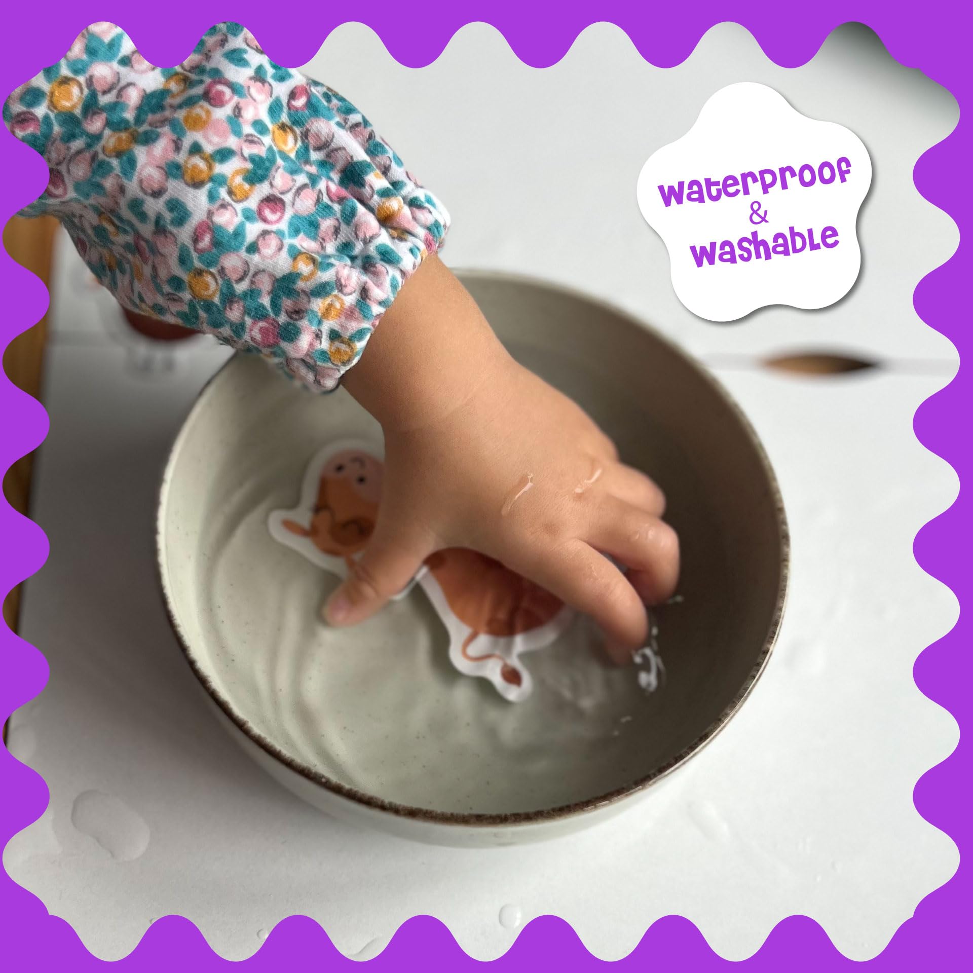 Dino Mini Stick4Ever on-the-go kit – waterproof stickers for messy meals.