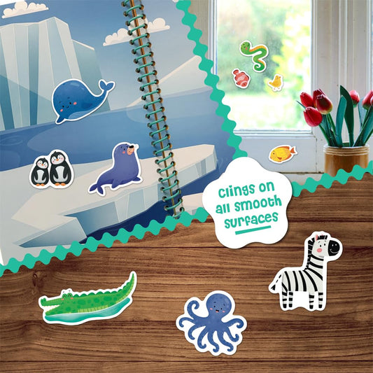 Closeup of waterproof jelly stickers from Dino Mini Stick4Ever