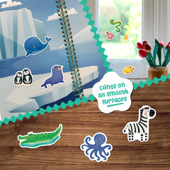 Closeup of waterproof jelly stickers from Dino Mini Stick4Ever