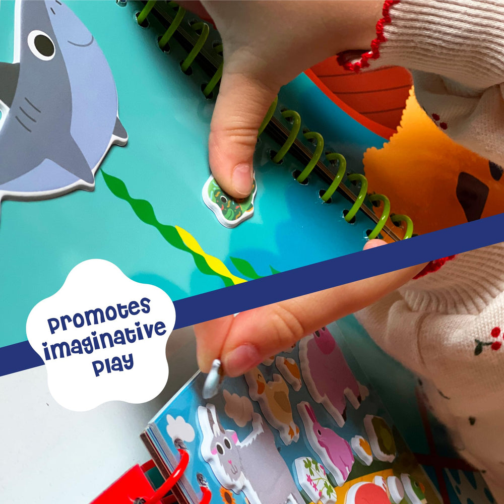 DINO MINI Stickypuff scene 2: travel-friendly, mess-free sticker fun for kids.