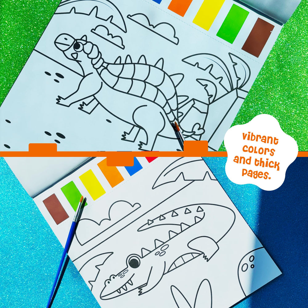 DINO MINI two books with 36-pages encourage repetitive practice and focus.