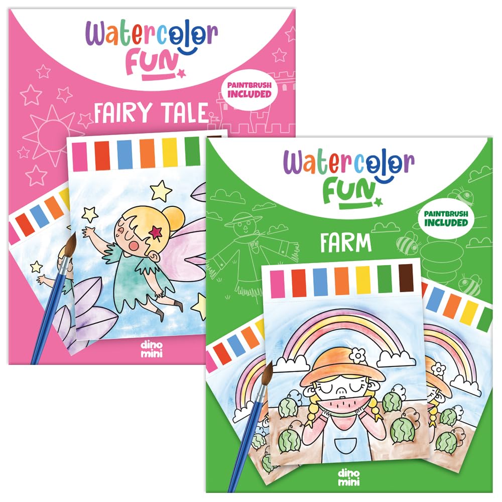 Dino Mini Watercolor Fun kit cover promotes easy screen-free creativity for toddlers