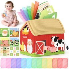 DINORUN tissue box toy encourages baby to pull tissue for fine motor exploration.