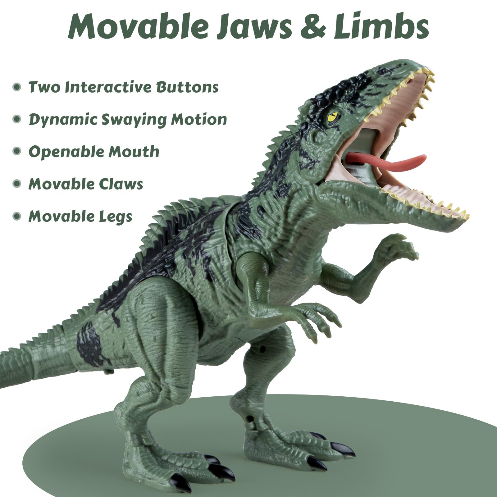 DINOSAURS'ISLAND Giganotosaurus jaw movement enables dynamic battle scenes