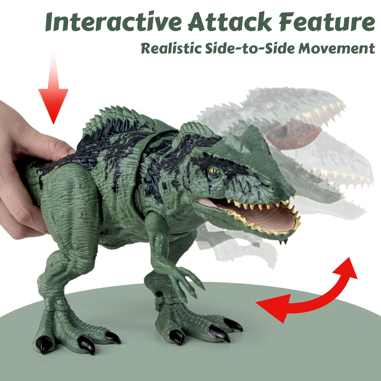 DINOSAURS'ISLAND Giganotosaurus roar and LED lights enhance immersive adventures