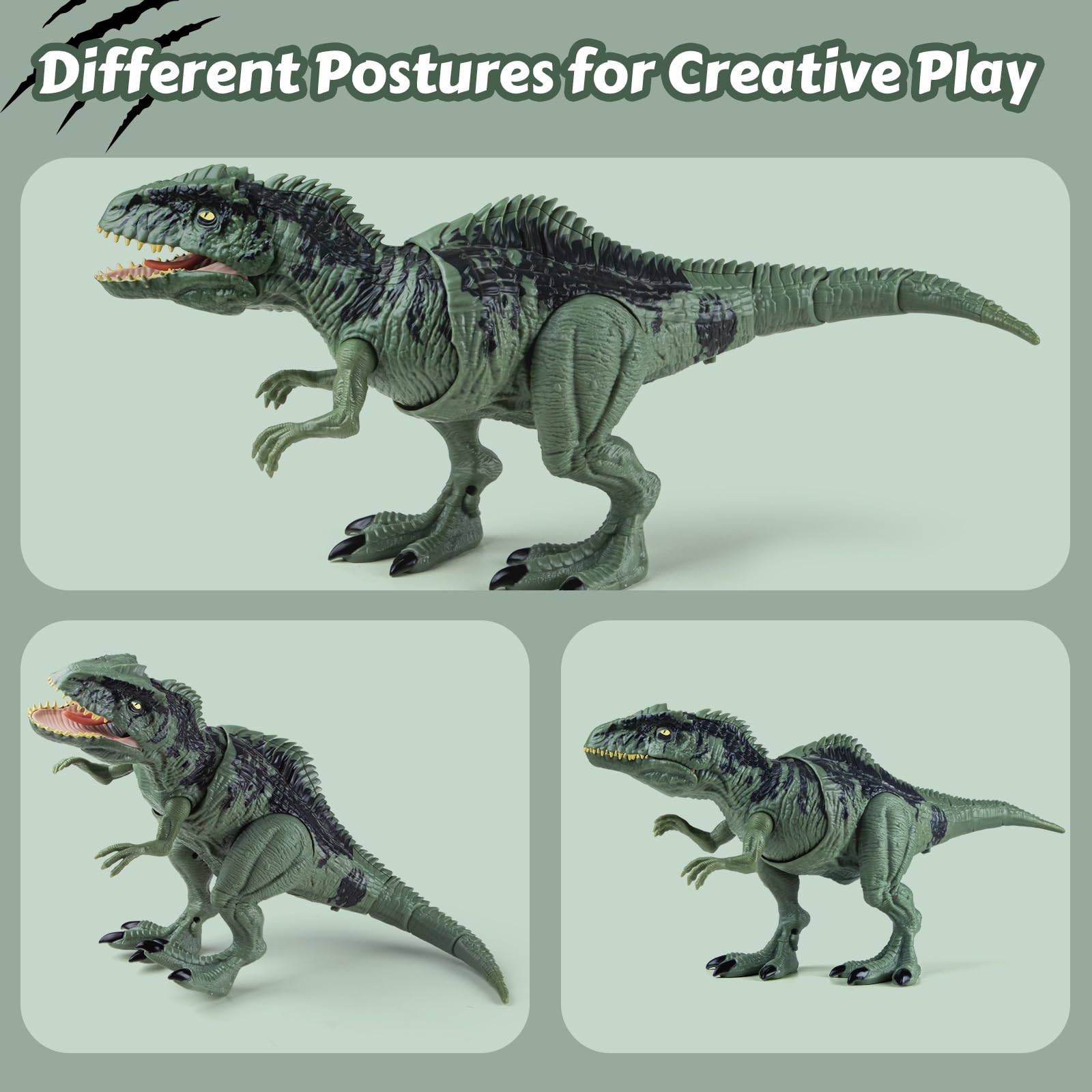 DINOSAURS'ISLAND Giganotosaurus robust outer shell supports durable play