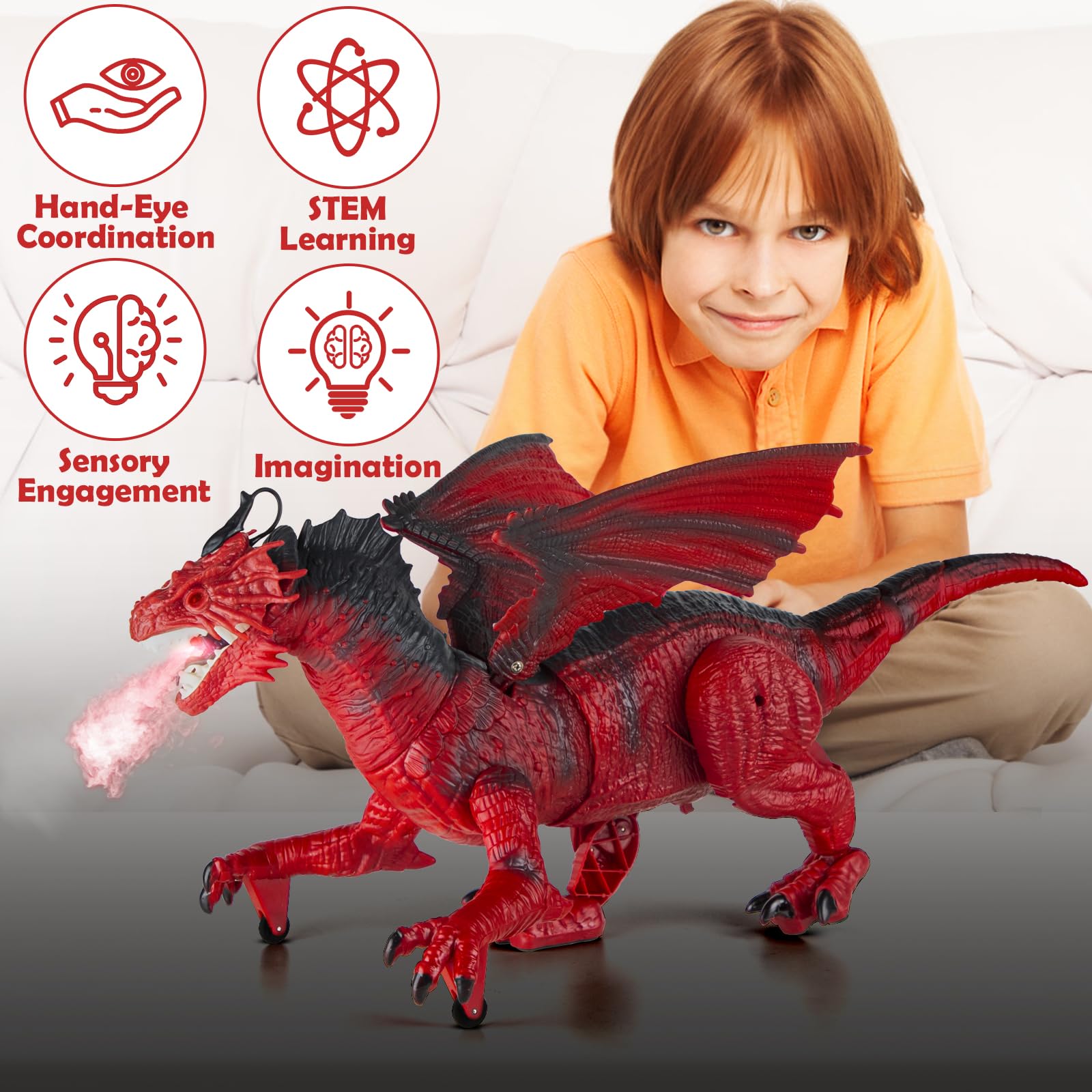 DINOSAURS'ISLAND TOYS dragon wings flap for dynamic aerial play