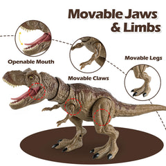 DINOSAURS'ISLAND TOYS T-Rex vibrates and lights up during action play.