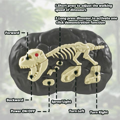 DINOSAURS'ISLAND TOYS Tyrannosaurus RC lights and roars for immersive pretend play.