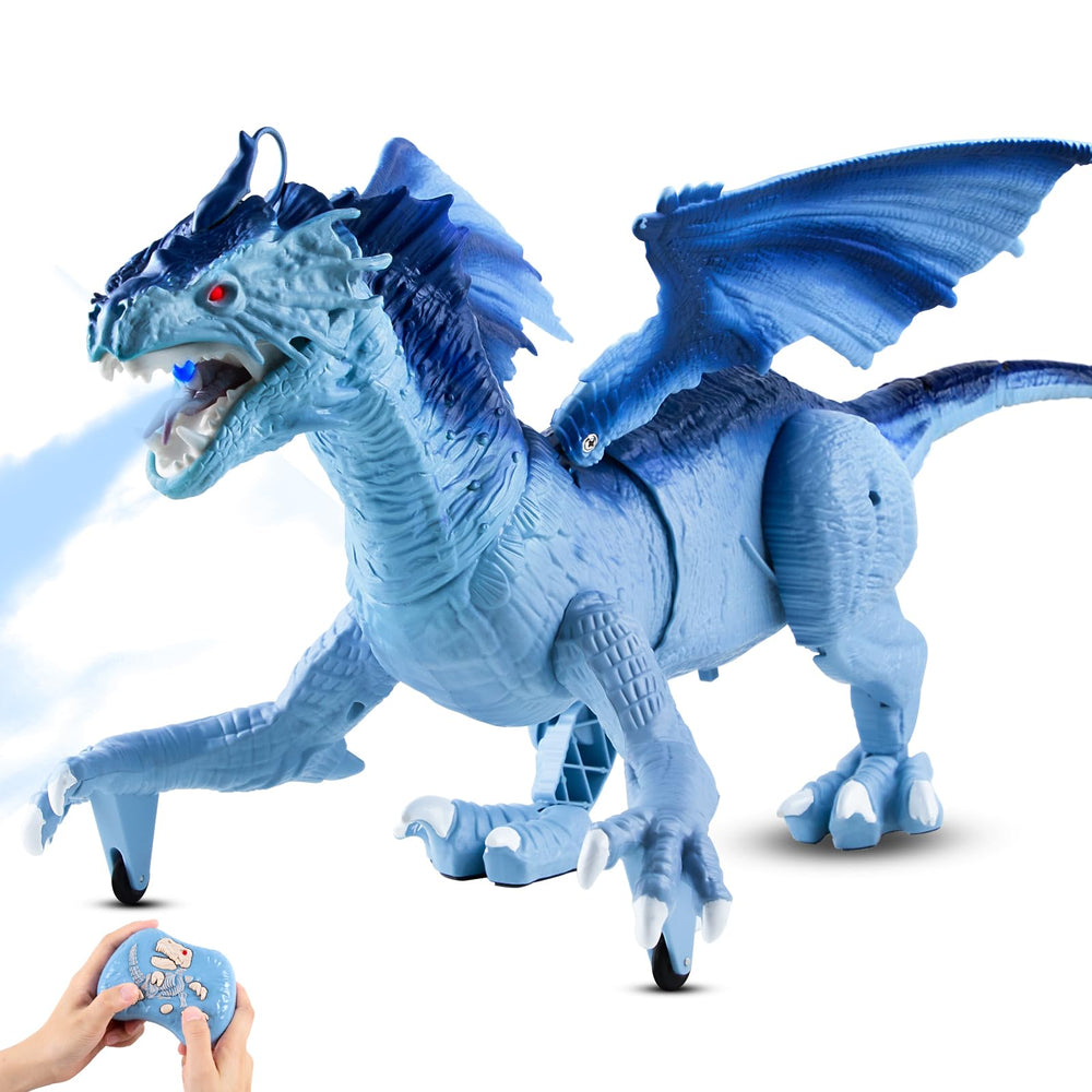 DINOSAURS'ISLAND TOYS dragon blue 360-degree head sway for immersive play