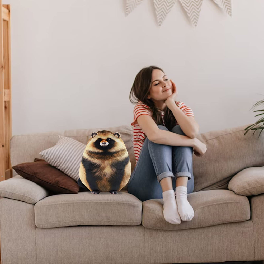 Dinyinor raccoon plush pillow bed decor accent