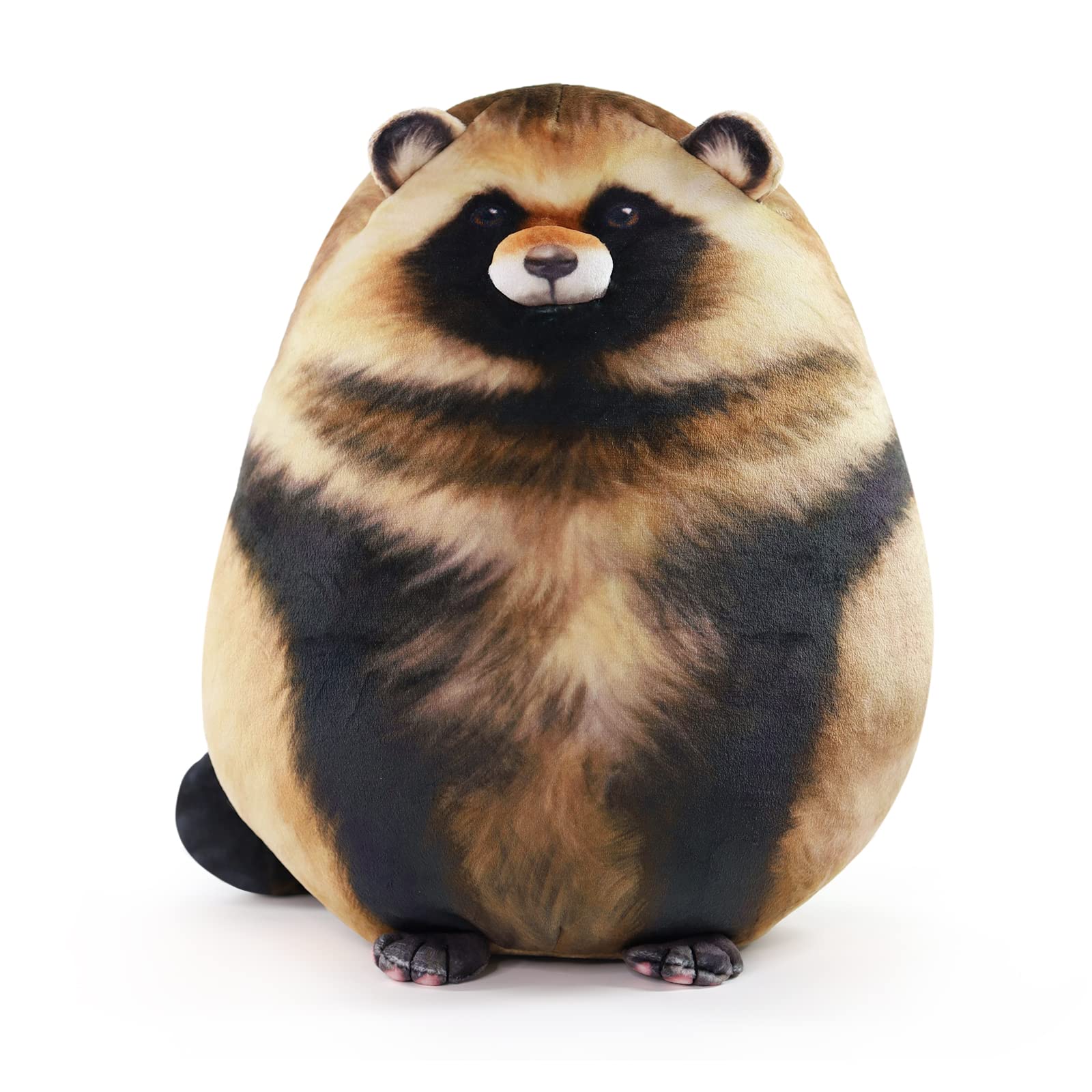 Dinyinor raccoon plush pillow face for cuddling and decor