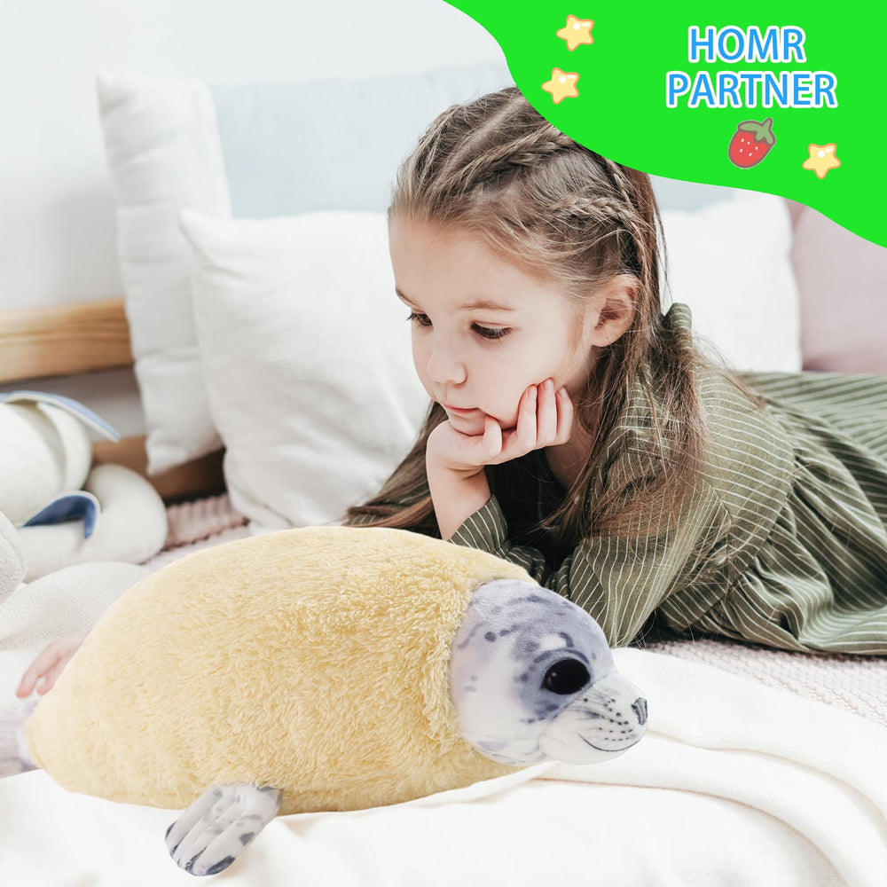 Dinyinor seal plush cuddle buddy ideal for kids and adults.