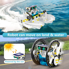 Dioju solar panel and gearbox setup demonstrates sun-powered movement.