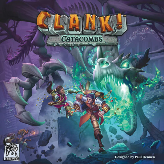 Dire Wolf Clank! Catacombs dungeon-deck highlights new twists and deck-building surprises.