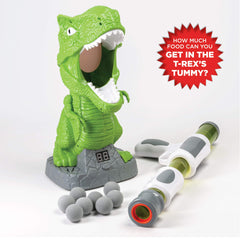 Discovery Hungry T-Rex feeding game digital scoreboard shows scores clearly.