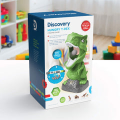 Discovery Hungry T-Rex feeding game gift ready packaging for birthdays.