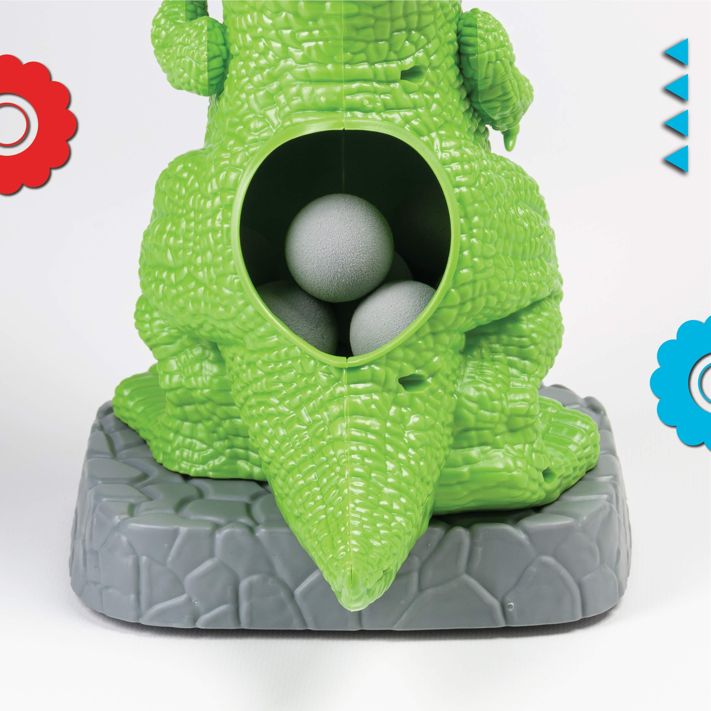 Discovery Hungry T-Rex feeding game indoor play area set up for kids.
