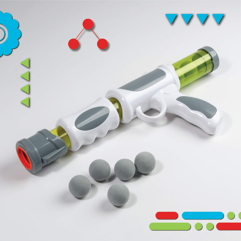 Discovery Hungry T-Rex feeding game tongue lever in action detects hits.