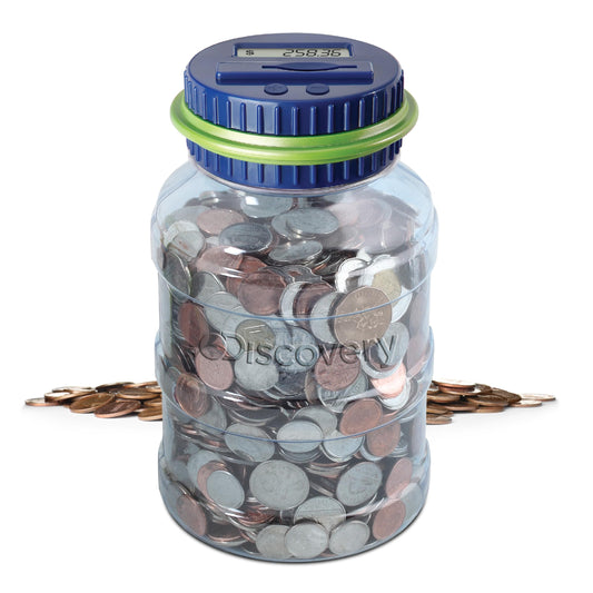 Discovery Kids Discovey Digital Coin Counter display shows the total savings clearly.