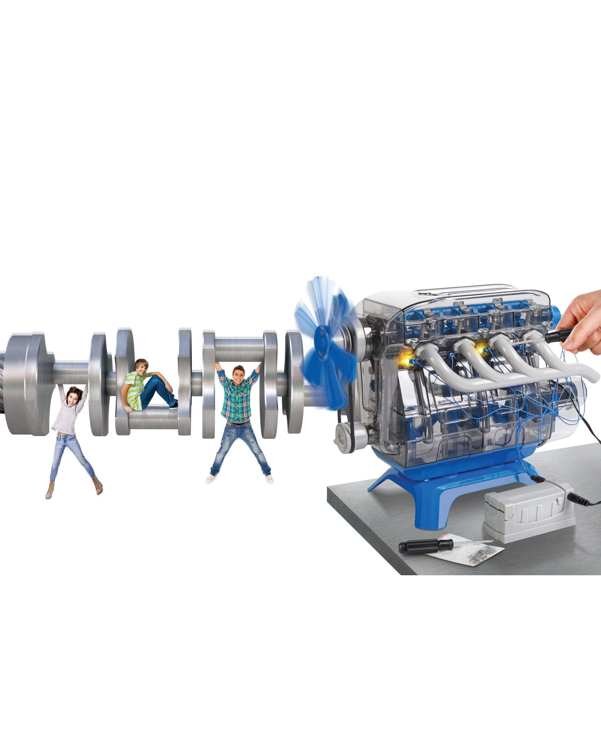 Discovery Kids MindBlown kit assembly scene with tools and battery pack for safe, engaging play.